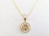 Collar Elegante - 102626 - Collar Inicial "W" Con CZ Clara Oro Laminado 18K