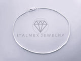 Pulsera de Lujo - 104456 - Diseño Cola de Rata 8 Pulgadas - Plata .925
