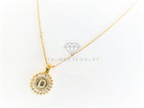 Collar Elegante - 102614 - Collar Inicial "D" Con CZ Clara Oro Laminado 18K