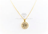 Collar Elegante - 102614 - Collar Inicial "D" Con CZ Clara Oro Laminado 18K