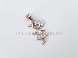 Dije No Religioso - 104459 - Dije de Bailarina Circonia Clara en Plata Fina .925