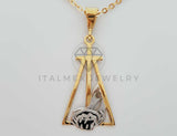 Dije Religioso - 101640 -Santa Trinidad Tamaño Chico Oro Laminado 18K