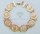 Pulsera de Lujo - 100203 - Diseño de Monedas de la Virgen Dorada Laminado 18K