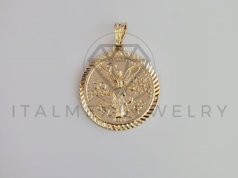 Dije Elegante - 102264 - Dije Centenario de Oro Tamaño Mediano Oro Laminado 18K