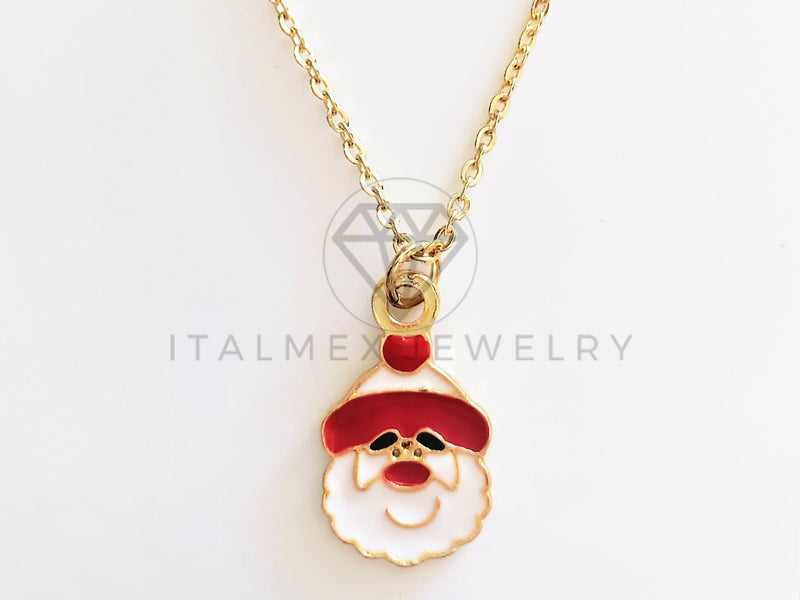 Collar Elegante - 103479 - Collar Santa Claus Oro Laminado 18K