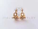 Arete de Lujo - 103850 - Diseño Huggie CZ Clara Oro Laminado 18K