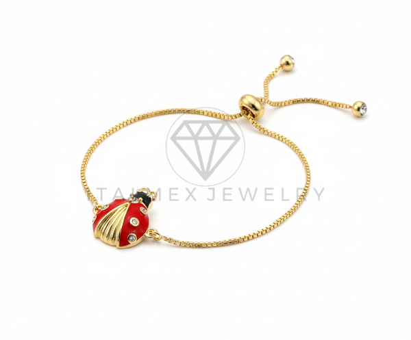 Pulsera de Lujo - 106433 - Pulsera Ajustable Catarina CZ Clara - Oro Laminado 18K