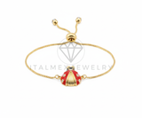 Pulsera de Lujo - 106433 - Pulsera Ajustable Catarina CZ Clara - Oro Laminado 18K