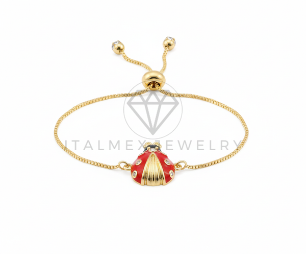 Pulsera de Lujo - 106433 - Pulsera Ajustable Catarina CZ Clara - Oro Laminado 18K