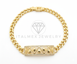 Pulsera de Lujo - 106439 - Pulsera Sol CZ Clara -  Oro Laminado 18K