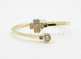 Pulsera de Lujo - 106451 - Pulsera Trebol CZ Clara - Oro Laminado 18K