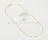 Cadena de Lujo - 106452 - Cadena Cable 1.5MM - Oro Laminado 18K