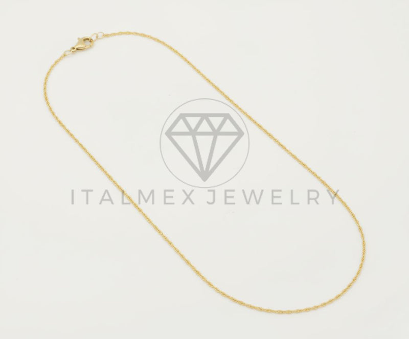 Cadena de Lujo - 106452 - Cadena Cable 1.5MM - Oro Laminado 18K