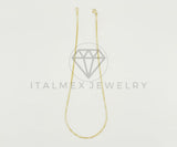 Cadena de Lujo - 106453 - Cadena Cable - Oro Laminado 18K
