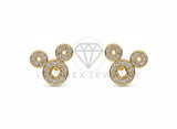 Arete de Lujo - 106463 - Broquel Inspirado Mickey CZ Clara - Oro Laminado 18K