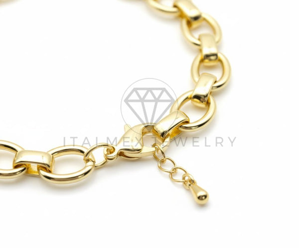 Pulsera de Lujo - 106468 - Pulsera Marina Ovalada - Oro Laminado 18K