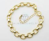 Pulsera de Lujo - 106468 - Pulsera Marina Ovalada - Oro Laminado 18K