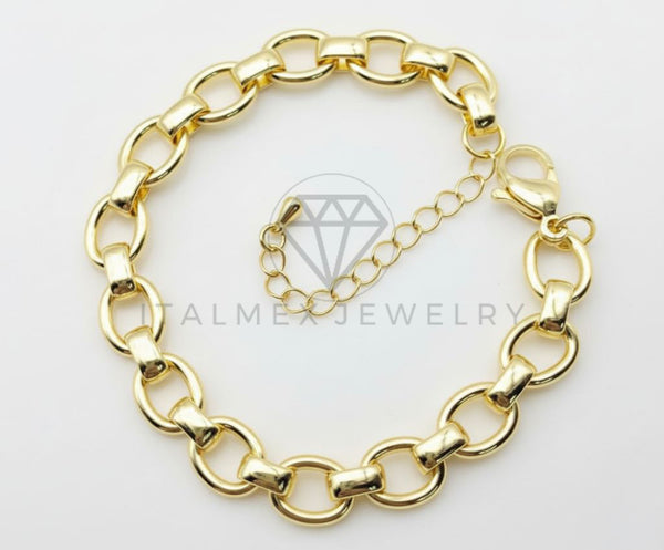 Pulsera de Lujo - 106468 - Pulsera Marina Ovalada - Oro Laminado 18K