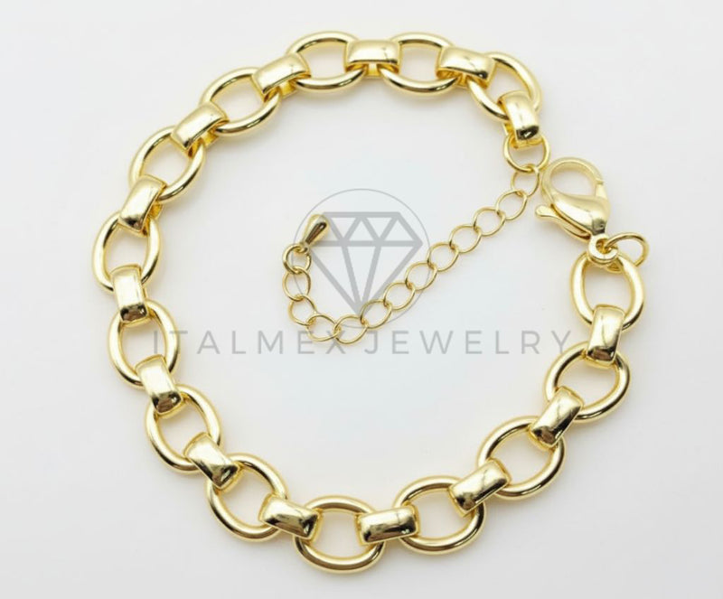 Pulsera de Lujo - 106468 - Pulsera Marina Ovalada - Oro Laminado 18K