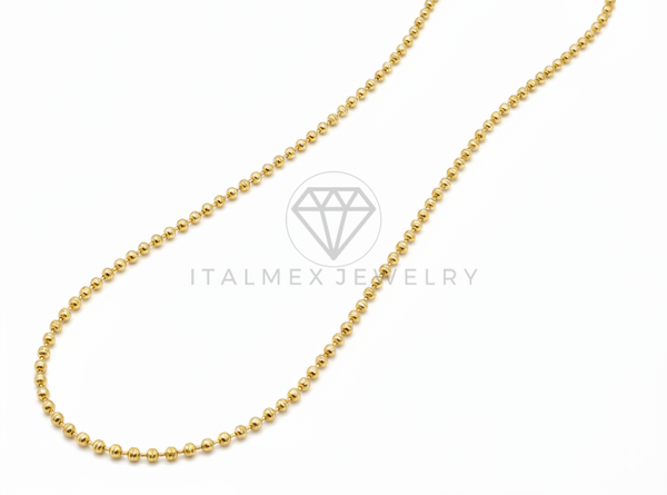 Cadena de Lujo - 106470 - Cadena Bolitas - Oro Laminado 18K