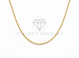 Cadena de Lujo - 106470 - Cadena Bolitas - Oro Laminado 18K