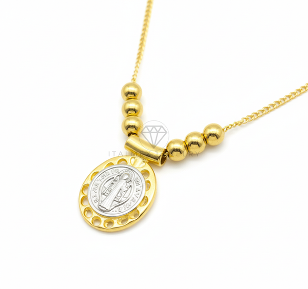 Collar Elegante - 106482 - Collar Dije San Judas - Oro Laminado 18K