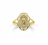 Anillo de Lujo - 106491 - Anillo Ajustable Virgen de Guadalupe CZ Clara - Oro Laminado 18K