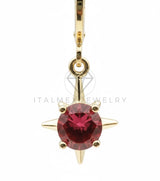 Arete de Lujo - 106531 - Huggie Sol CZ Rosa - Oro Laminado 18K