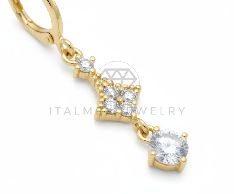 Arete de Lujo - 106554 - Huggie CZ Clara - Oro Laminado 18K