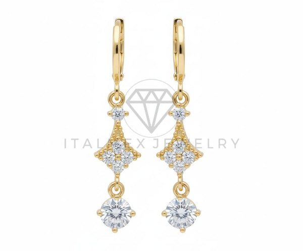 Arete de Lujo - 106554 - Huggie CZ Clara - Oro Laminado 18K