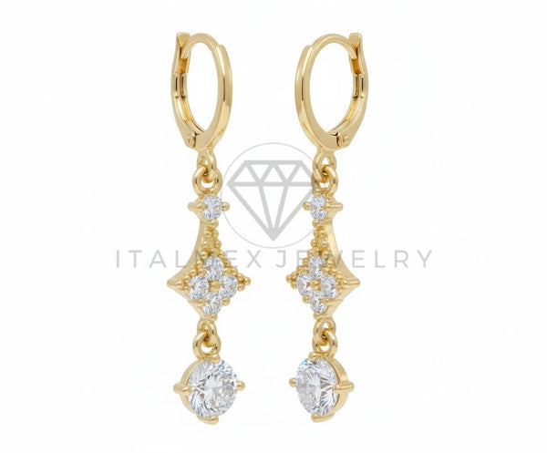 Arete de Lujo - 106554 - Huggie CZ Clara - Oro Laminado 18K
