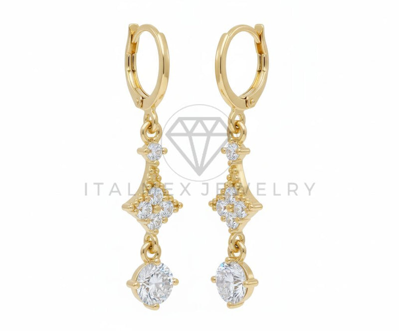 Arete de Lujo - 106554 - Huggie CZ Clara - Oro Laminado 18K