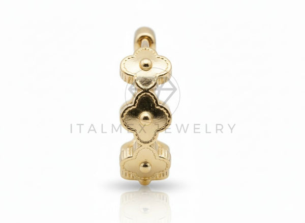 Arete de Lujo - 106678 - Arete sin broche estilo diseñador - Oro Laminado 18K
