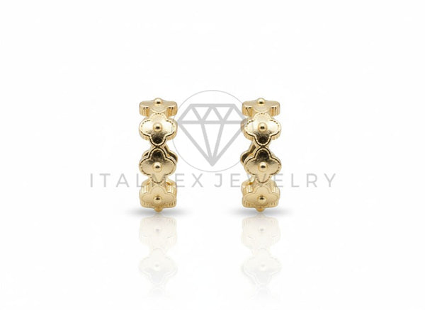 Arete de Lujo - 106678 - Arete sin broche estilo diseñador - Oro Laminado 18K