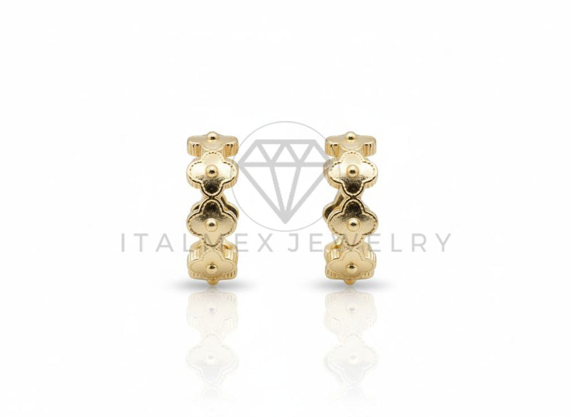 Arete de Lujo - 106678 - Arete sin broche estilo diseñador - Oro Laminado 18K