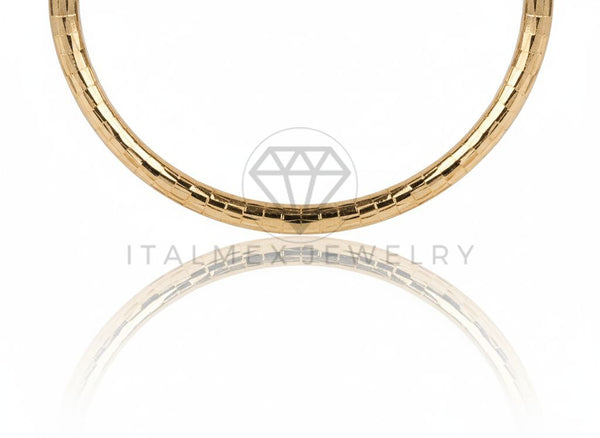 Arete de Lujo - 106705 - Arracada Diamantada 70 MM - Oro Laminado 18K