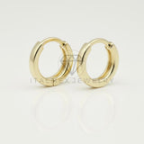 Arete de Lujo - 106711 - Huggie Liso - Oro Laminado 18K
