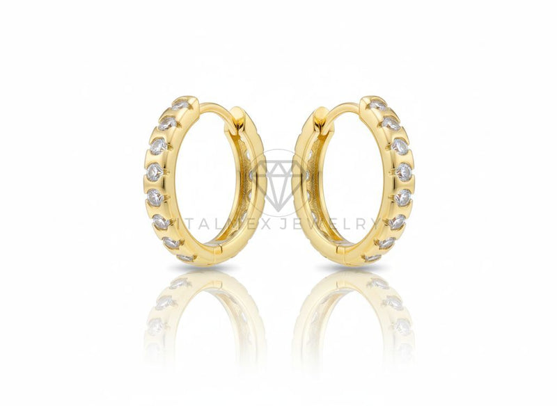 Arete de Lujo - 106729 - Huggie CZ Clara - Oro Laminado 18K