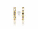 Arete de Lujo - 106729 - Huggie CZ Clara - Oro Laminado 18K