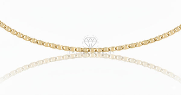 Cadena de Lujo - 106584 - Cadena Estilo Marinera 4MM/24" - Oro Laminado 18K