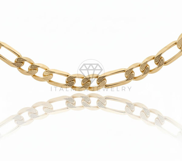 Cadena de Lujo - 106735 - Cadena Figaro 5MM/20" - Oro Laminado 18K