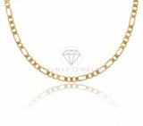 Cadena de Lujo - 106735 - Cadena Figaro 5MM/20" - Oro Laminado 18K