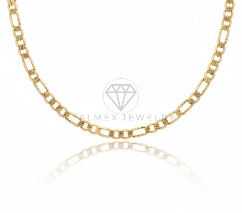 Cadena de Lujo - 106735 - Cadena Figaro 5MM/20" - Oro Laminado 18K