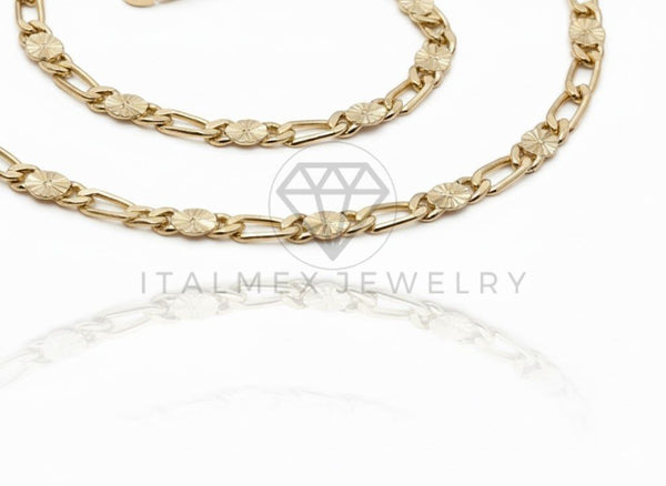 Cadena de Lujo - 106739 - Cadena 4MM/20" - Oro Laminado 18K