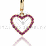 Juego de Lujo - 106776 - Juego Corazon CZ Rosa - Oro Laminado 18K