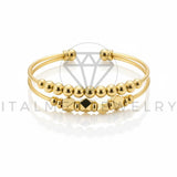 Pulsera de Lujo - 106782 - Pulsera Ajustable con Diferentes Formas - Oro Laminado 18K