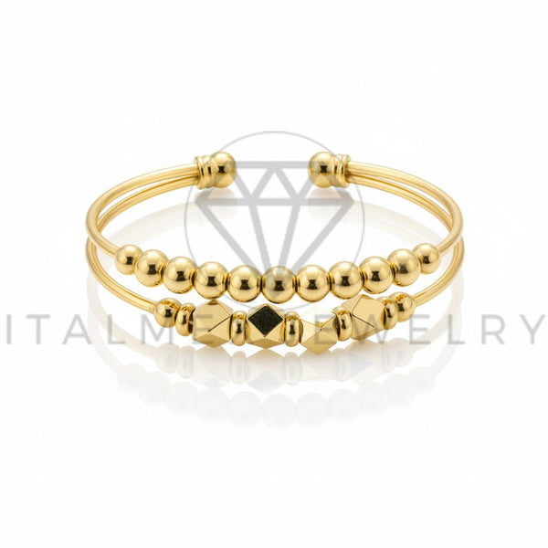 Pulsera de Lujo - 106782 - Pulsera Ajustable con Diferentes Formas - Oro Laminado 18K