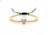 Pulsera de Lujo - 106857 - Pulsera Ajustable Osito CZ Clara - Oro Laminado 18K