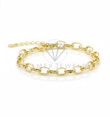 Pulsera de Lujo - 106871 - Pulsera Ajustable Eslabones - Oro Laminado 18K