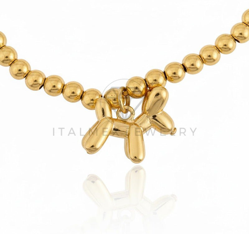 Pulsera de Lujo - 106882 - Pulsera Perrito de Globo- Oro Laminado 18K